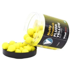 Vital Baits Pop-ups Nutty Crunch Fluor Yellow 80g