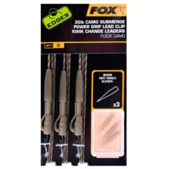 Fox Edges Camo Submerge Power Grip Lead Clip Kwik Change Kit 40lb