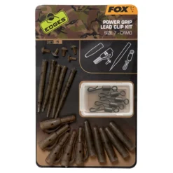 Fox Edges Camo Power Grip Lead Clip Kit Size 7 5pcs