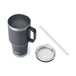 Yeti Rambler 35 Oz Straw Mug - Charcoal -Vis Drang Verkoopwinkel SKU 0327 CHA 3