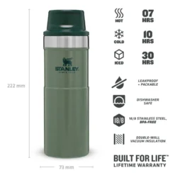 Stanley The Trigger-Action Travel Mug .47L - Hammertone Green -Vis Drang Verkoopwinkel ST1006439030 3